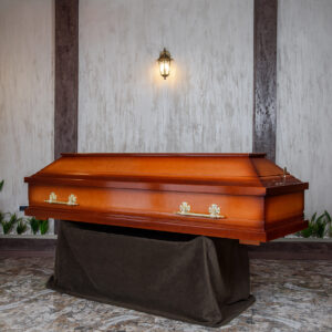 CERCUEIL HEXAGONAL CLAIR